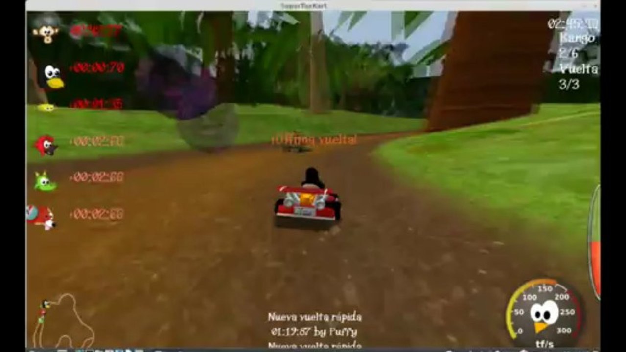 Jugando a SuperTuxKart