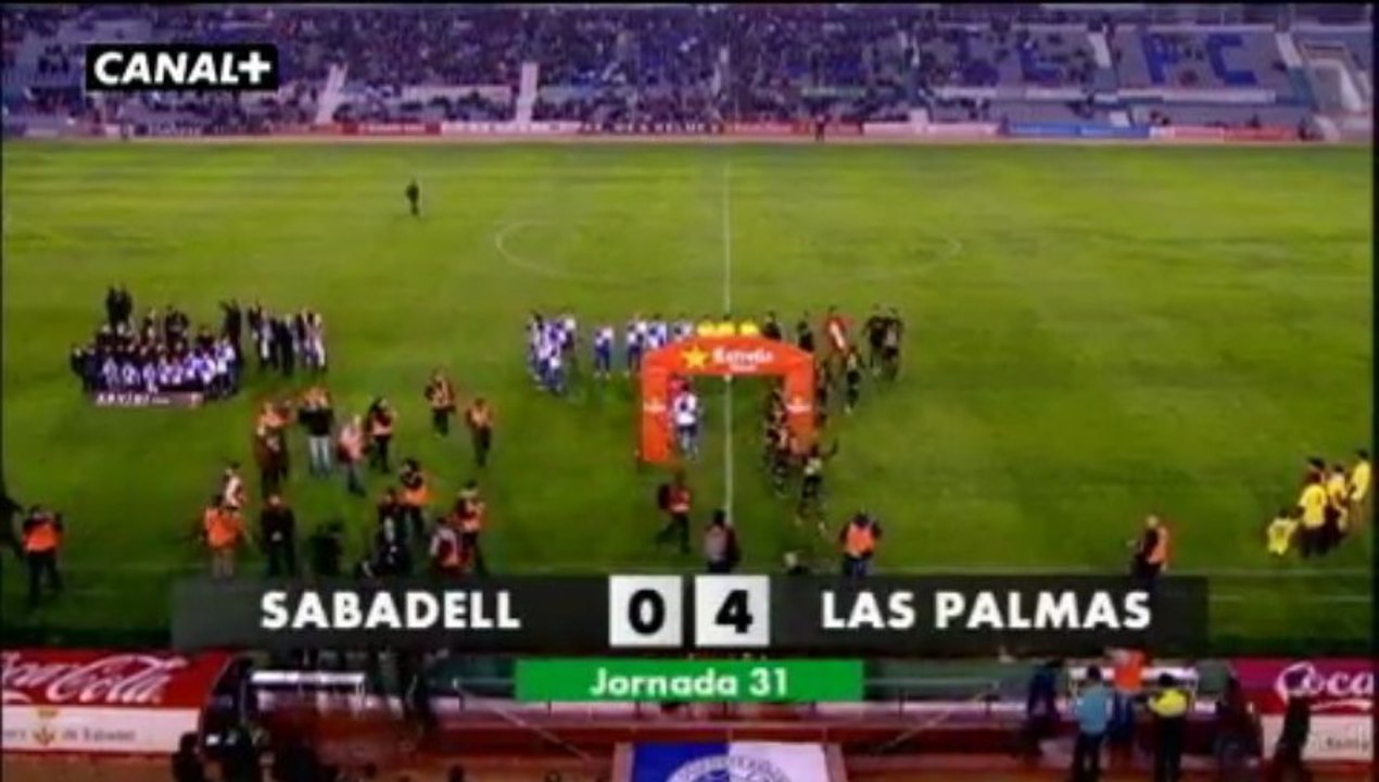 Liga Adelante  Sabadell 0  Las Palmas 4