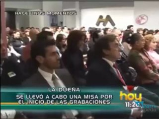 David Zepeda @davidzepeda1 en la misa de la telenovela "Soy Tu Dueña"