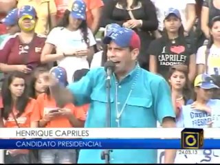 Capriles: "Si no se impone la verdad, la mentira va a destruir a Venezuela"