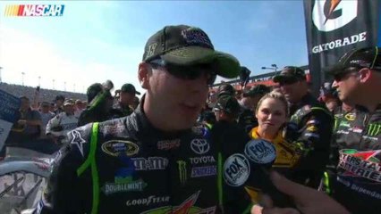 Busch Wins at Fontana Amid Wild Finish