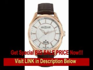 [FOR SALE] Saint Honore Men's 861050 8AFIR Carrousel Paris Rose Gold PVD Brown Genuine Leather Date Watch