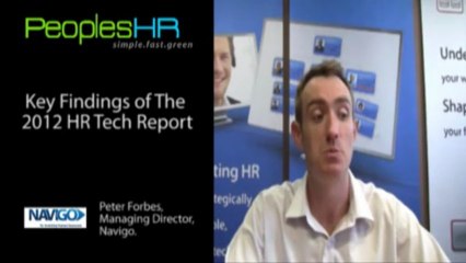 Key findings of the 2012 HR Tech Report - Peter Forbes - 1/3