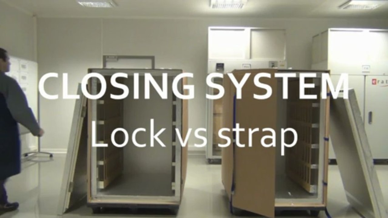Sofrigam Insulated Packaging : Straps VS Patented Locking System