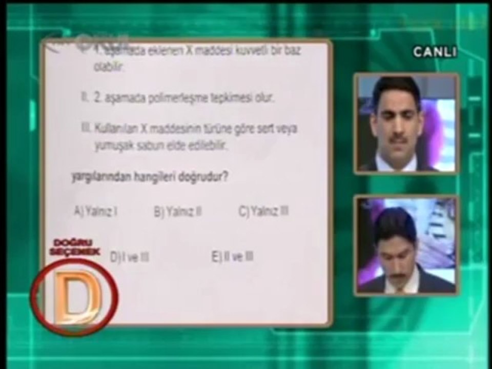 2013 YGS Kimya Soruları ve Çözümleri
