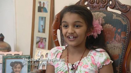 Shooting victim Thusha Kamaleswaran takes first steps