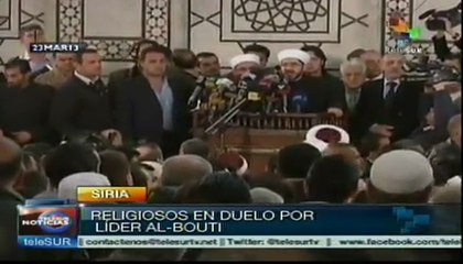 Sirios condenan asesinato de Líder Al-Bouti