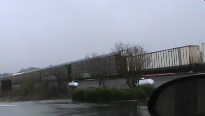 Norfolk Southern stack and autorack east through Austell Ga.