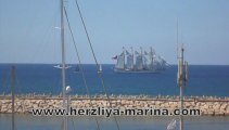 Sailing ship Herzliya Marina | Old ship in Herzliya | ESMERALDA ship