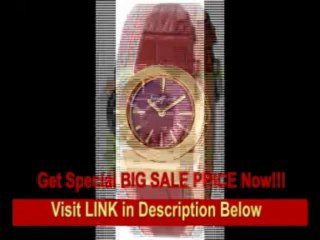 [SPECIAL DISCOUNT] Ferragamo Women's F70SBQ5008 SB08 Gancino Sapphire Crystal Burgundy Leatdy Leather Watch