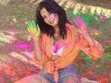 Rozlyn Khans Hot Photoshoot For Holi