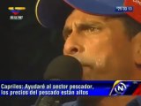 Capriles Radonski promete pescados y viviendas a habitantes de Caraballeda