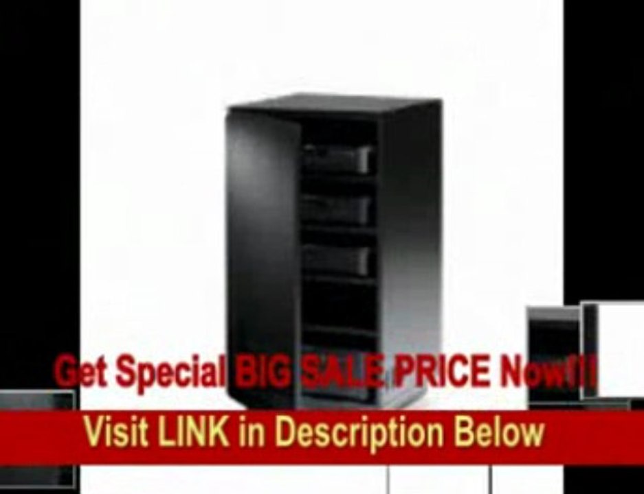 [BEST PRICE] BDI Mirage 8222, Enclosed A/V Tower ( Satin Black with Black Glass Top)