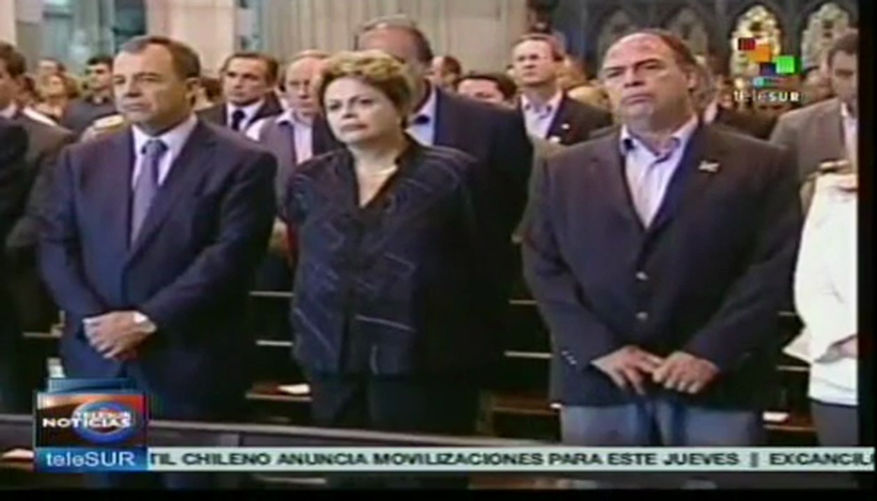 La presidenta de Brasil visita a damnificados e...