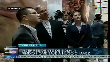 Vicepresidente de Bolivia rindió homenaje a Hugo Chávez