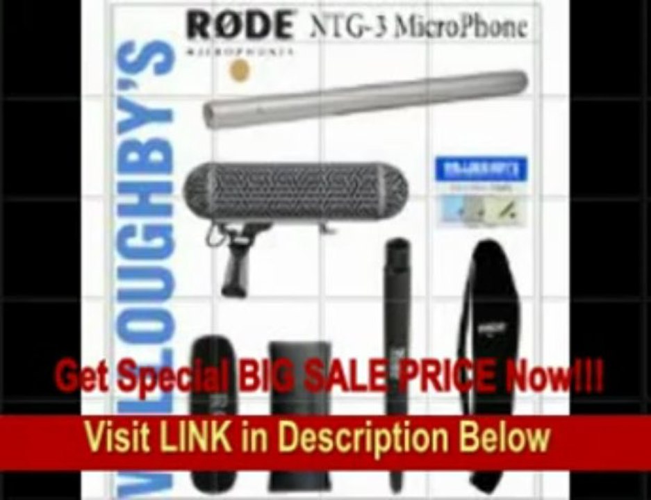 [BEST BUY] Rode NTG3 Super Cardioid Shotgun Microphone Videographer Pro Audio Kit + Rode Blimp Wind Shield and Shock Mount...