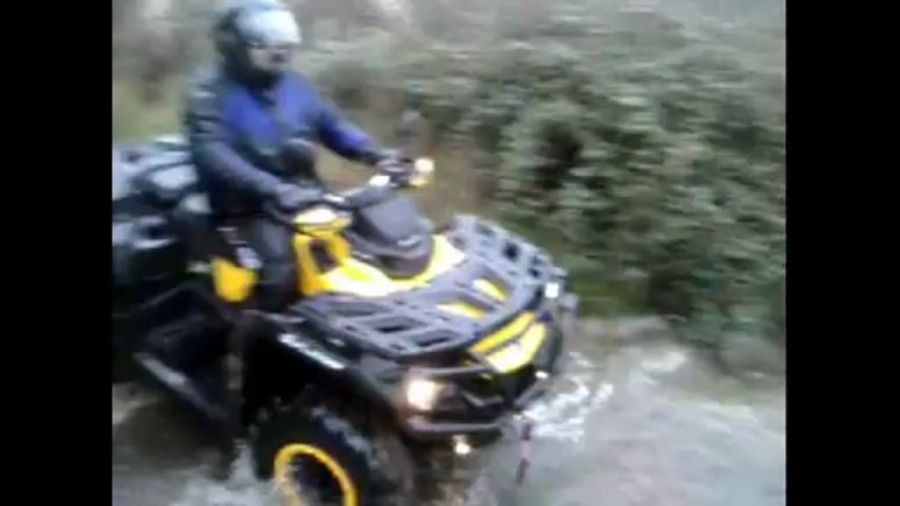 rando quad  avec passage a gué