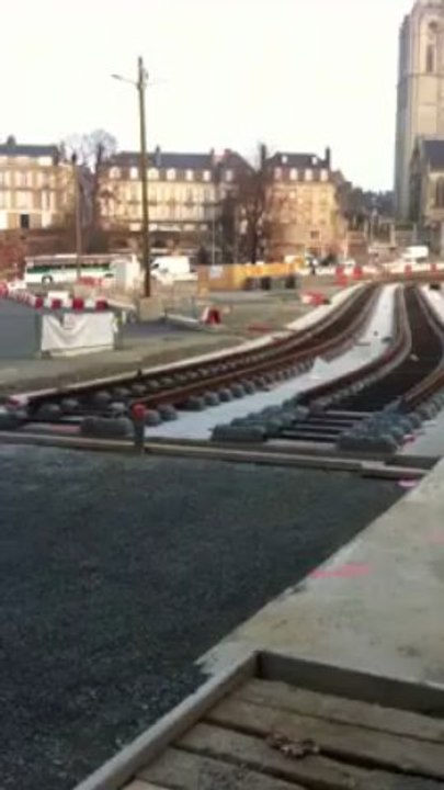Chantier rails tramway