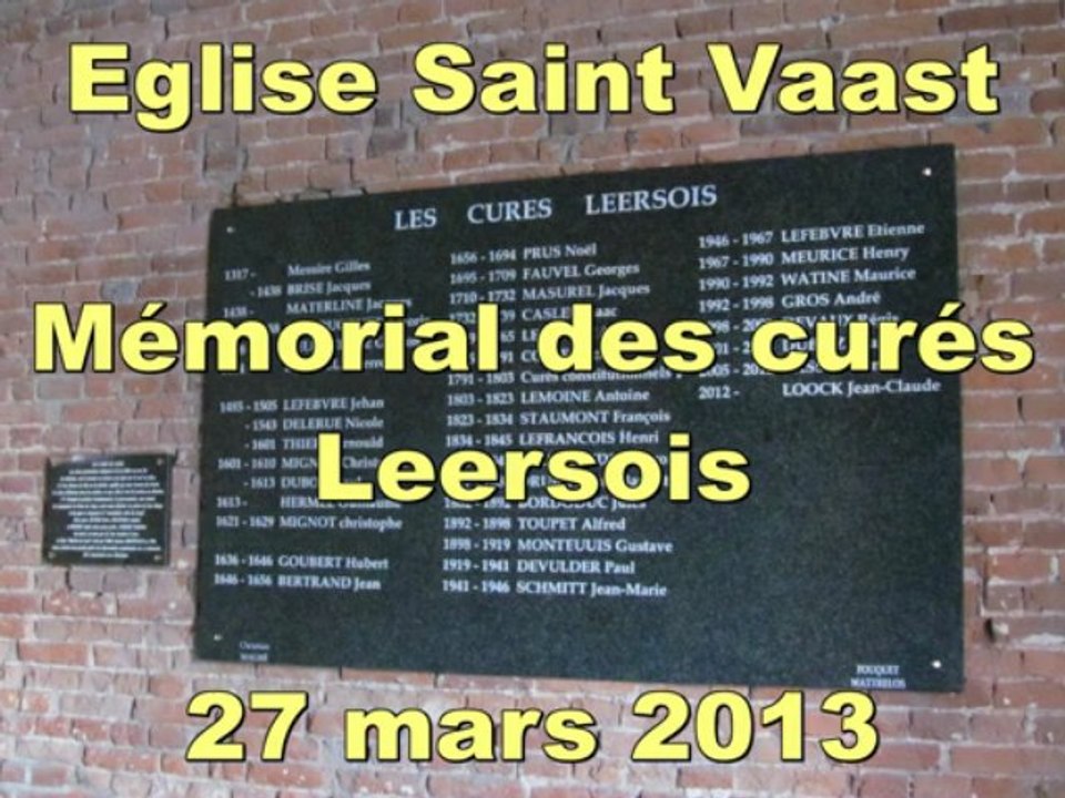 Mémorial des curés de Leers