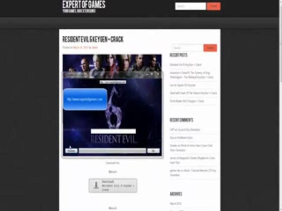 Resident Evil 6 Æ Keygen Crack + Torrent FREE DOWNLOAD * Générateur de clé