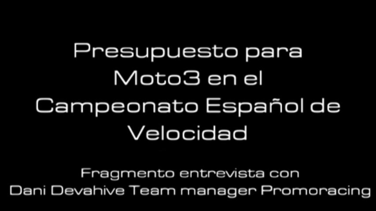 Presupuesto para Moto3 en el CEV