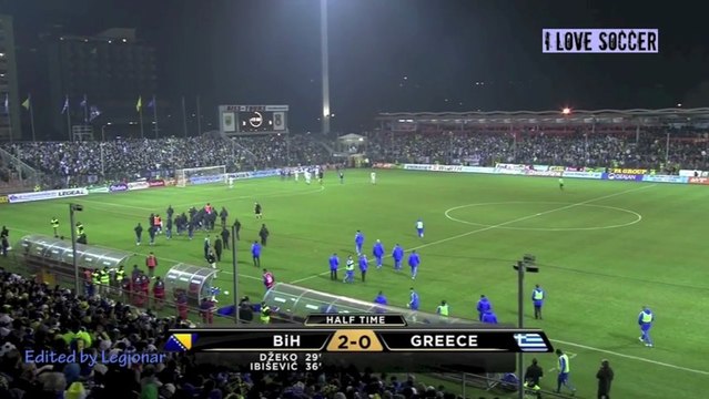 Bosnia-Herzegovina 3-1 Greece (BiH - Grčka) Full Match (1st Half)_22-3-2013_720-HD