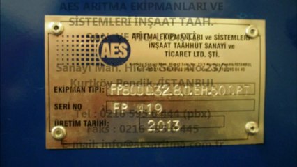 Filtre Pres "Vibroshift 2013" Filter Press "Vibroshift " Otomatik Plaka  Taşıma ve Silkeleme bir arada.