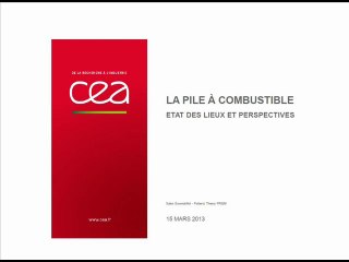 La pile à combustible Etat des lieux et perspectives - Diaporama 1ère partie.