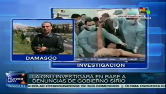 Misión de ONU investigará uso de armas químicas contra Siria