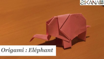 Origami : Éléphant rose - HD