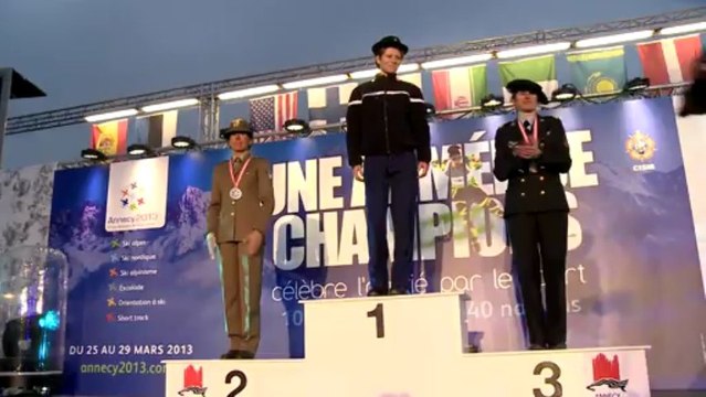 Jeux mondiaux militaires d'hiver Annecy 2013 - Cérémonie de remise des médailles du 26 mars