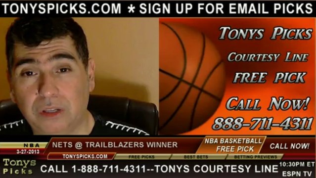 Portland Trailblazers versus Brooklyn Nets Pick Prediction NBA Pro Basketball Odds Preview 3-27-2013