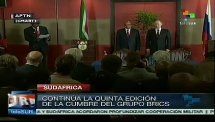 Segundo día de la cumbre del grupo BRICS en Sudáfrica