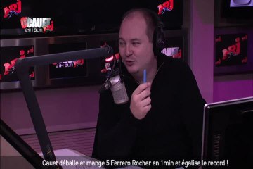 Cauet déballe et mange 5 Ferrero Rocher en 1min et égalise le record ! - C'Cauet sur NRJ