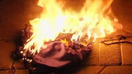 Cyprus protesters burn EU flag