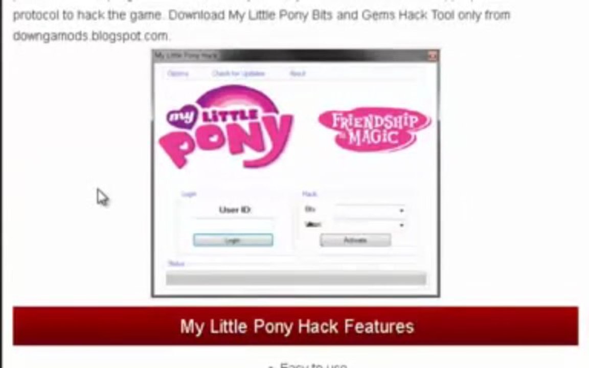 Pirater My Little Pony + Hack Cheat téléchargement Avril 2013