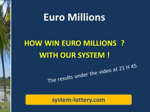 Euro Millions results on Tuesday 9 th April 2013 Sytem to win lottery