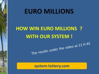 Euro Millions results for Friday 5 th April 2013