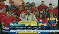 Promete Maduro dar continuidad al legado de Hugo Chávez