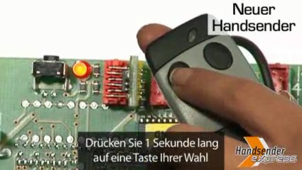 Handsender mit Hilfe des Empfängers programmieren