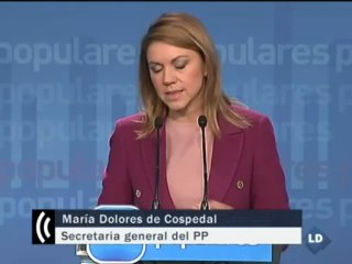 Cospedal llama "caradura" al PSOE