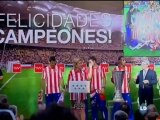 El Atlético de Madrid celebra en la seda de la Comunidad de Madrid la Europa League