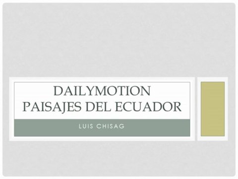 paisajes del Ecuador