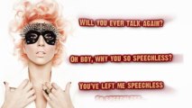 Lady Gaga - Speechless (Karaoke Instrumental) - YouTube