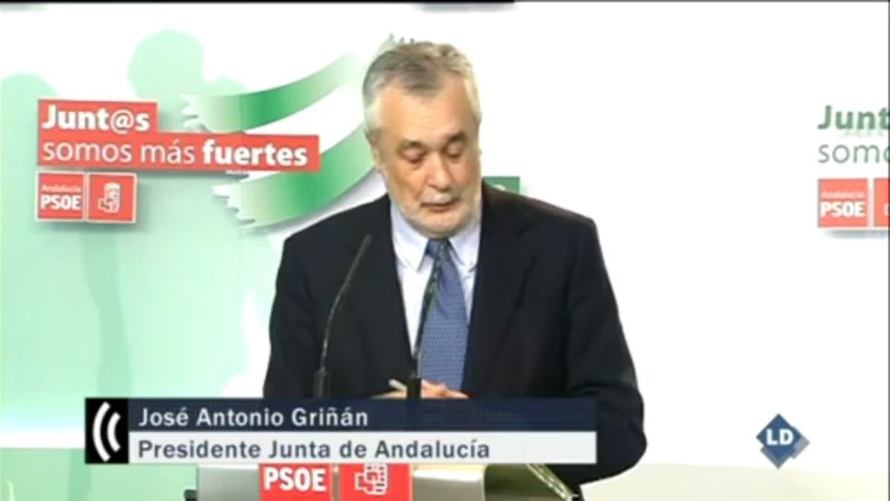 Griñan dice que "la responsabilidad la tiene que asumir los responsables"