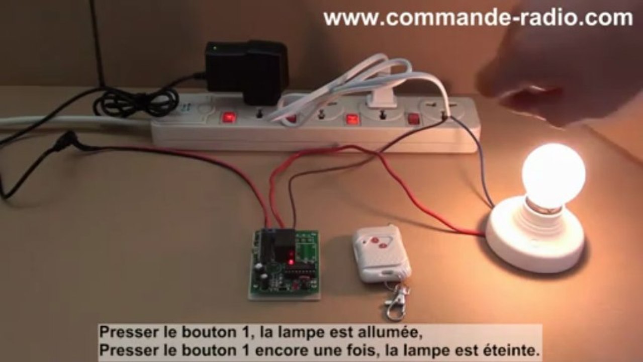 Kit Interrupteur Automatique Sans Fil pour Lampe 12V ou Appareils CA110~240V ou CC0~28f