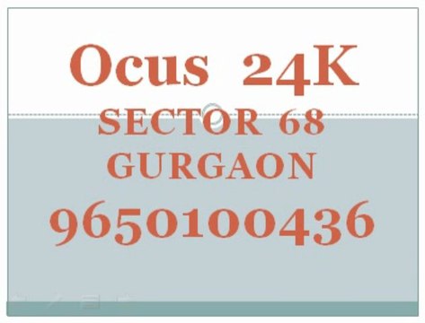 Ocus Sector 68 Gurgaon 9650100436 on*Main*Highway