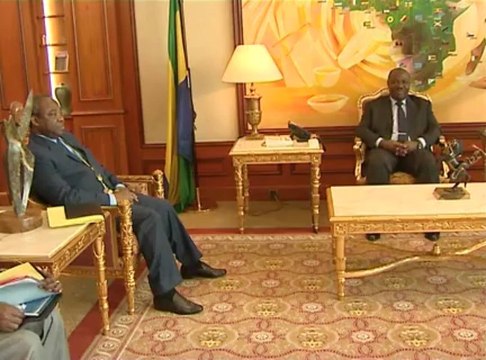 Audience entre le Chef de l'Etat gabonais et le Président de la Commission de la CEMAC, Pierre Moussa