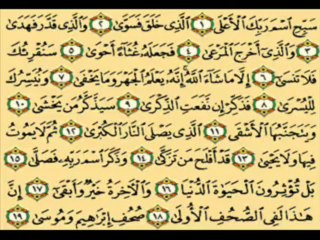 Shaykh Abdul Basit Abdul Samad - Sourate 87 Al-A'laa