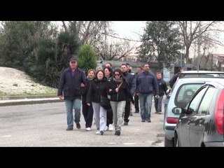 Gricignano (CE) - Gli operai della "Mirabella" in sciopero (28.03.13)